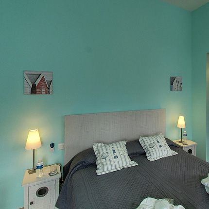 Chambre Turquoise villa les Palmiers